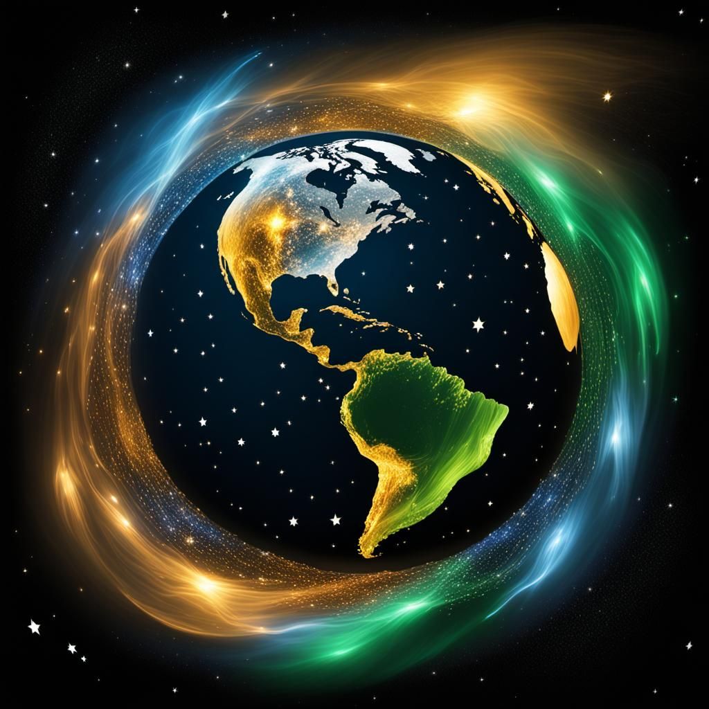 Spectacular Light Painting of Earth From Space