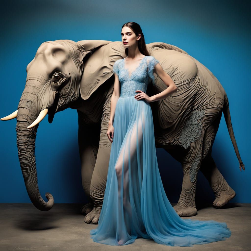 Surrealist Woman in Dreamlike State