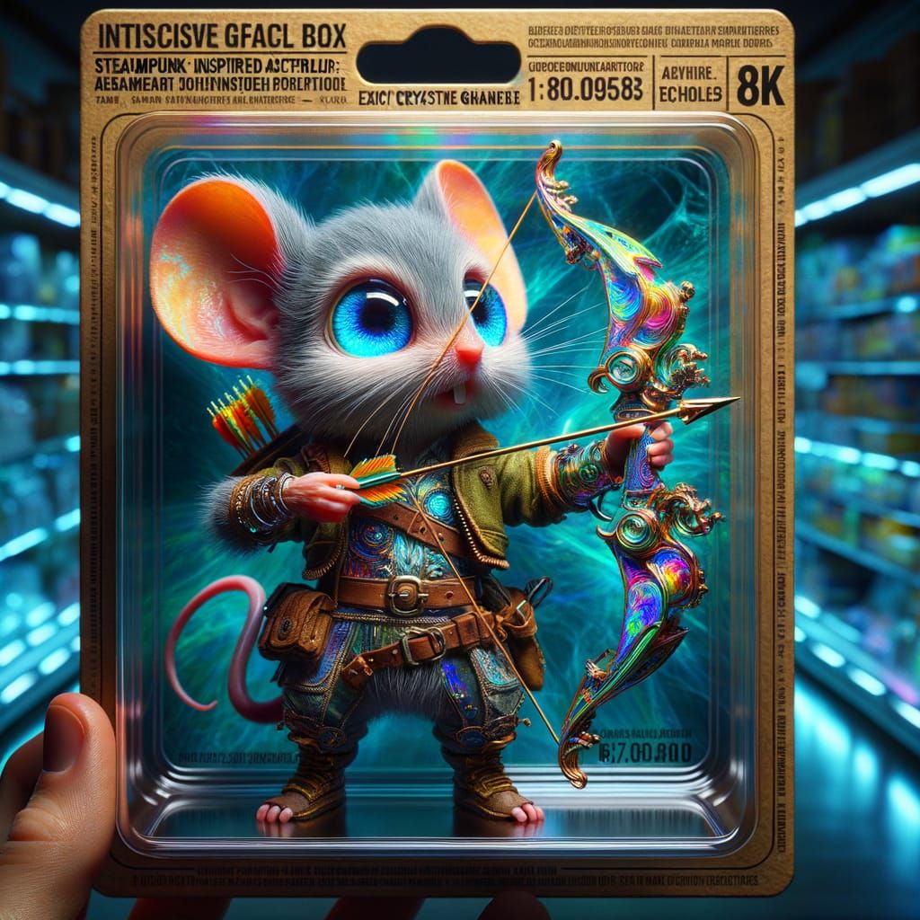 Steampunk Archer Mouse Toy in Blister Pack