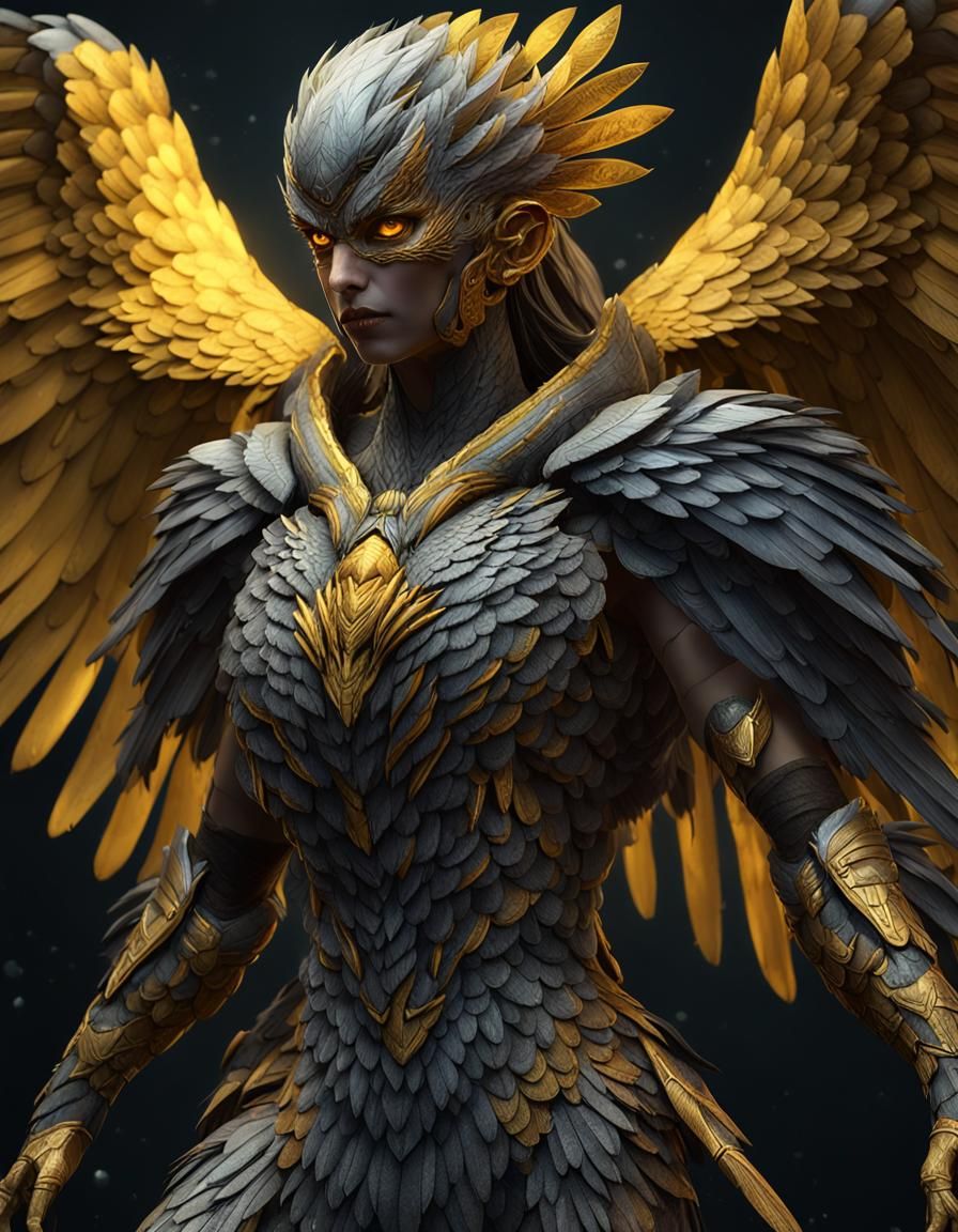 Hyperdetailed Harpy Concept Art in 8K Resolution