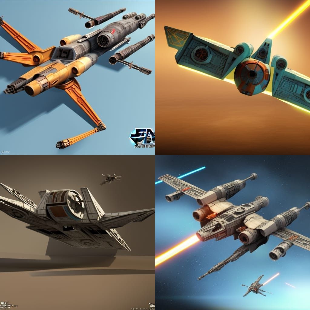 Hobbit Piloting X-Wing Fighter: Pixar-Style 3D Rendering