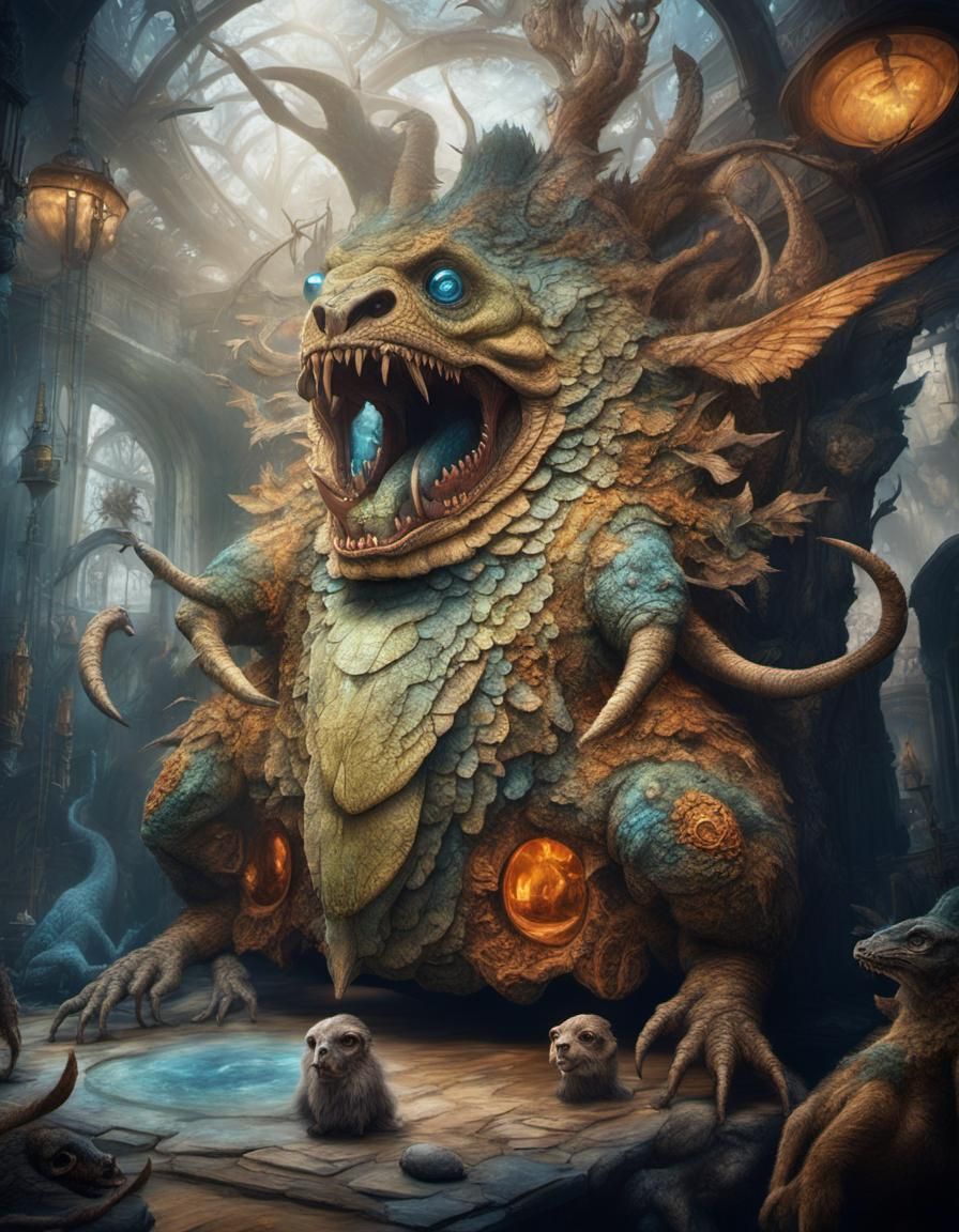 Cryptid Taxidermy Museum in a Fantastical Universe