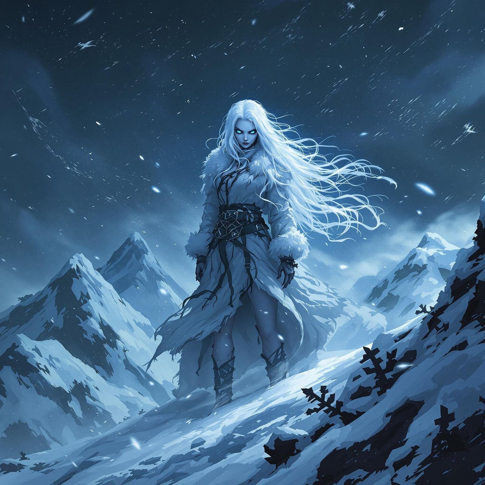 Ethereal Winter Hunter Emerges from the Blizzard