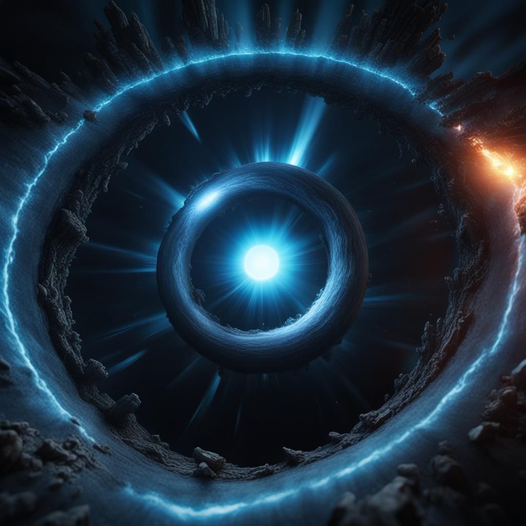 Bright Blue Light in a Black Hole
