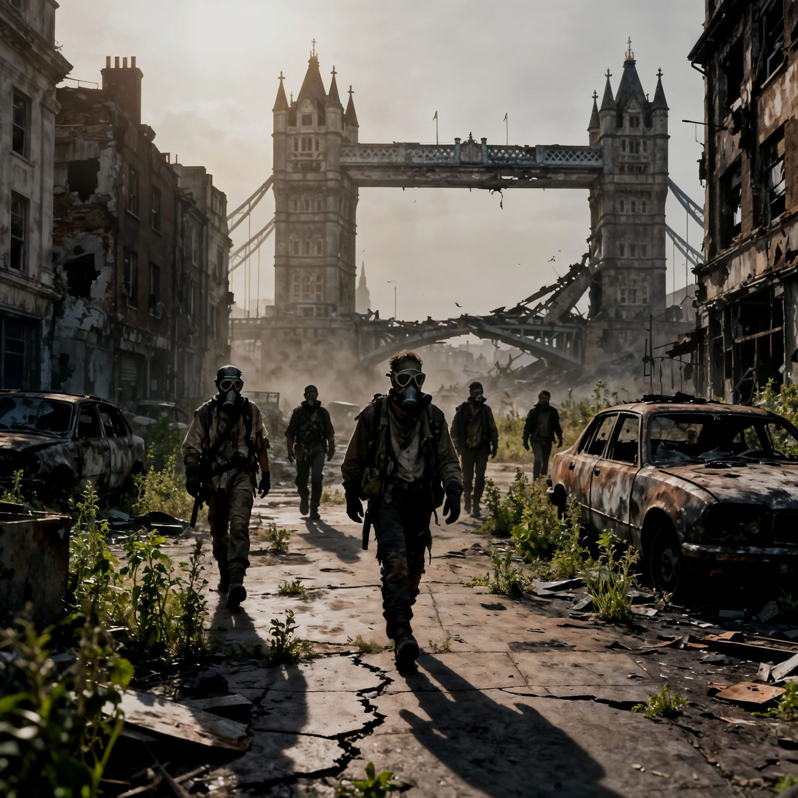 Nuclear War Survivors Enter Devastated London