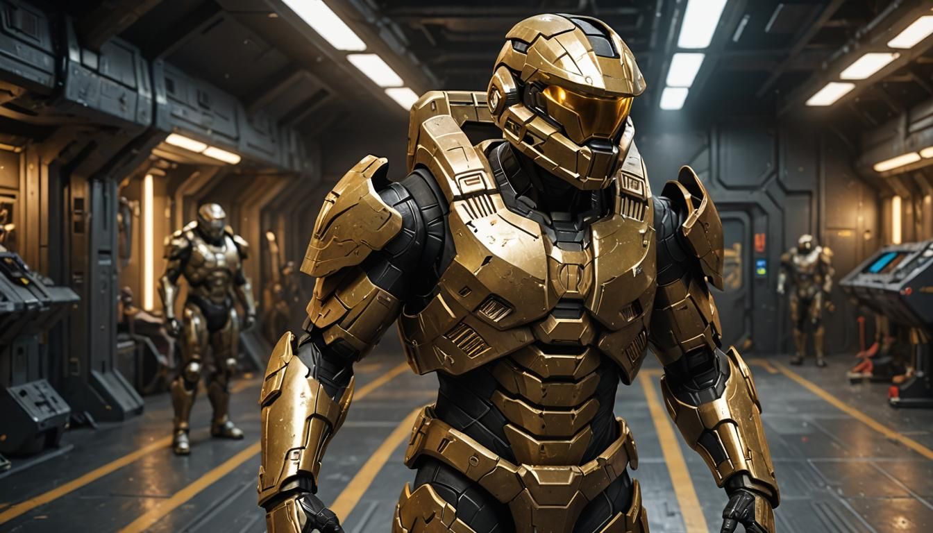 Spartan Warrior in Detailed MJOLNIR Armor