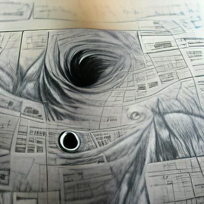 Detailed Pencil Drawing of a Black Hole