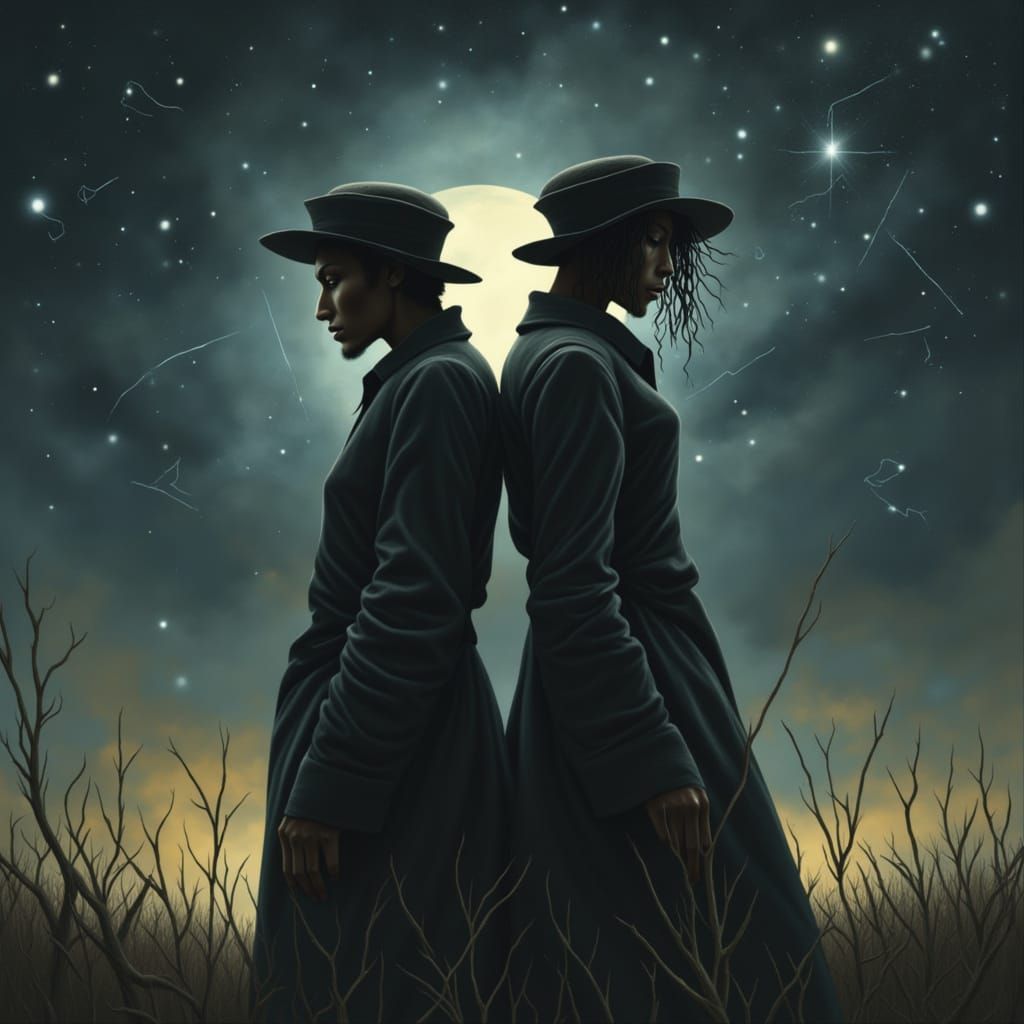 Zodiac Soulmates Embrace a Melancholic Night