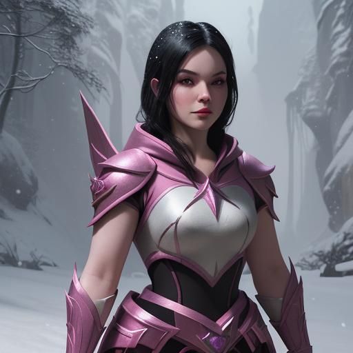Snow White as Dark Pink Power Ranger