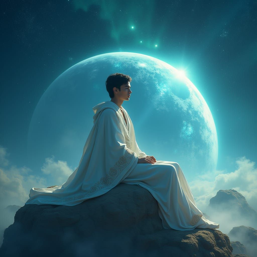 Serene Planetary Sage in Celestial Realm