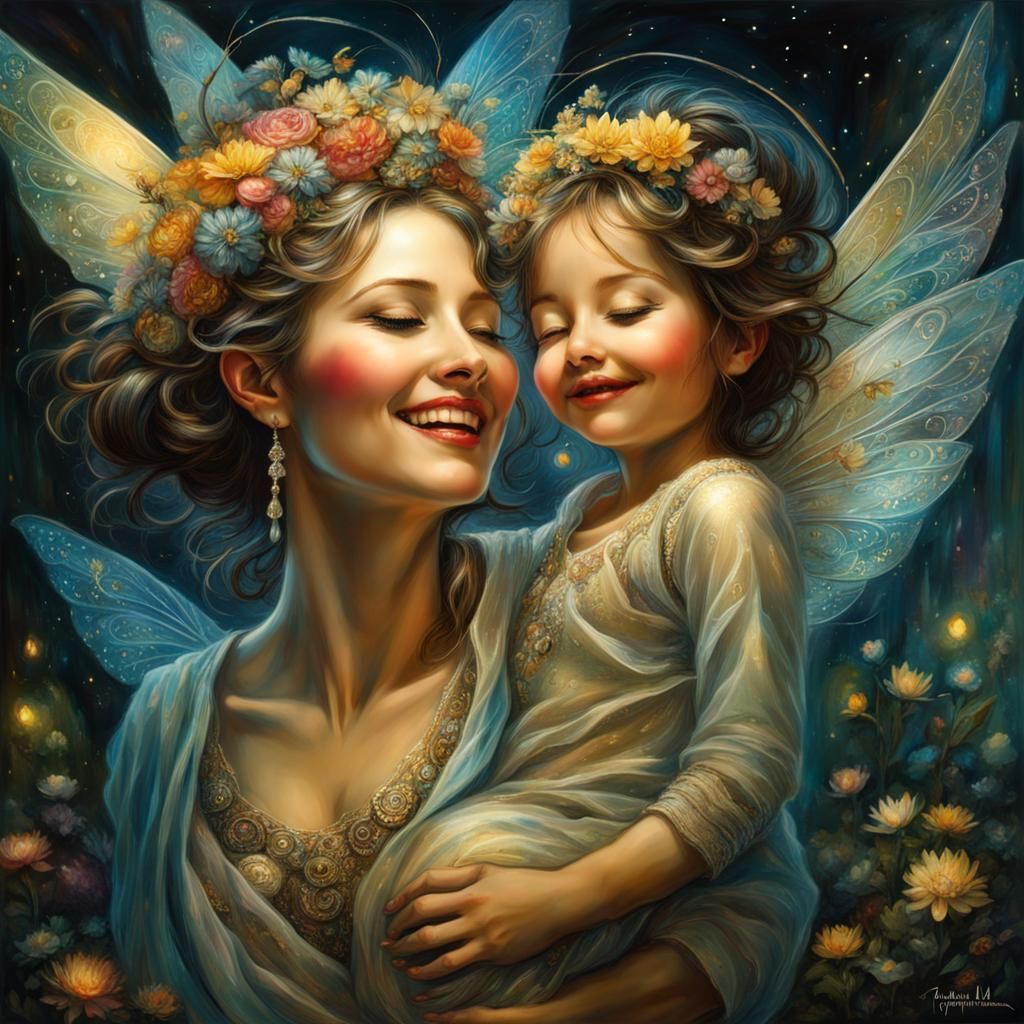 Happy Mother and baby