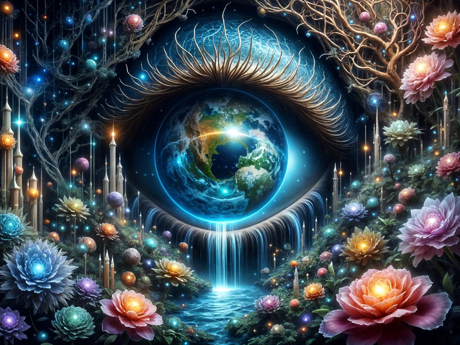 Monumental Mystical Eye Reveals Miniature Earth