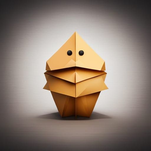 Origami Papercraft Sculpture in Soft Focus