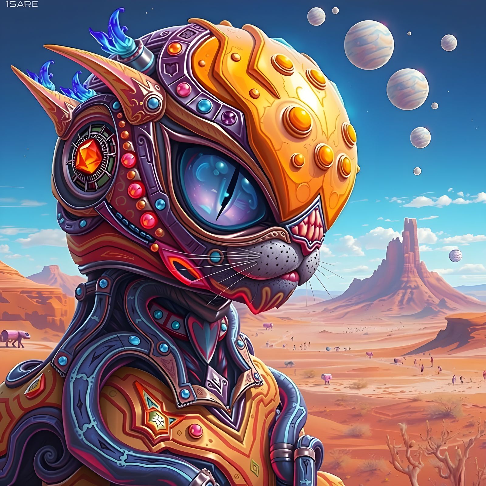 Radiant Alien Feline Trooper