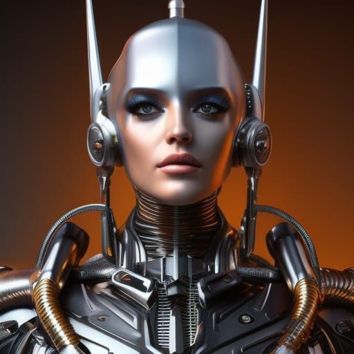 Striking Gynoid in Biomechanical Style