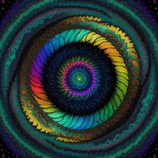 Rainbow in the Dark in Van Gogh Style