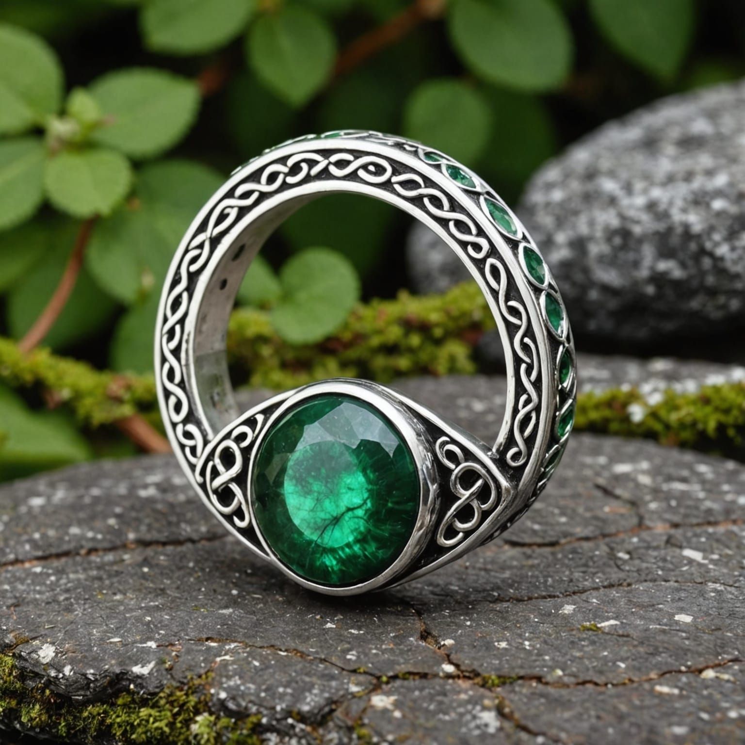 Celtic Druid Priestess in Stone Ring
