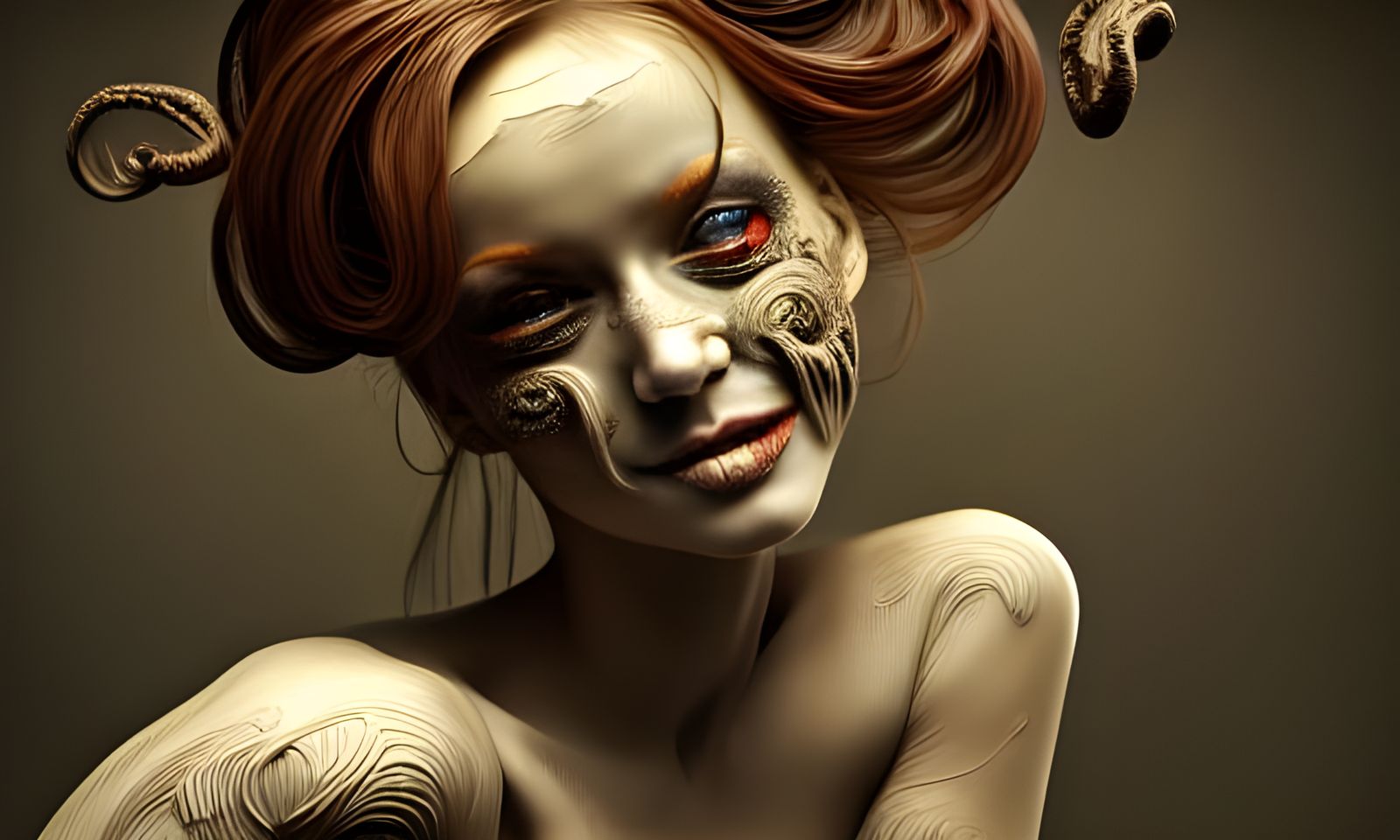 Creepy Crawling Woman: Golden Age Illustration