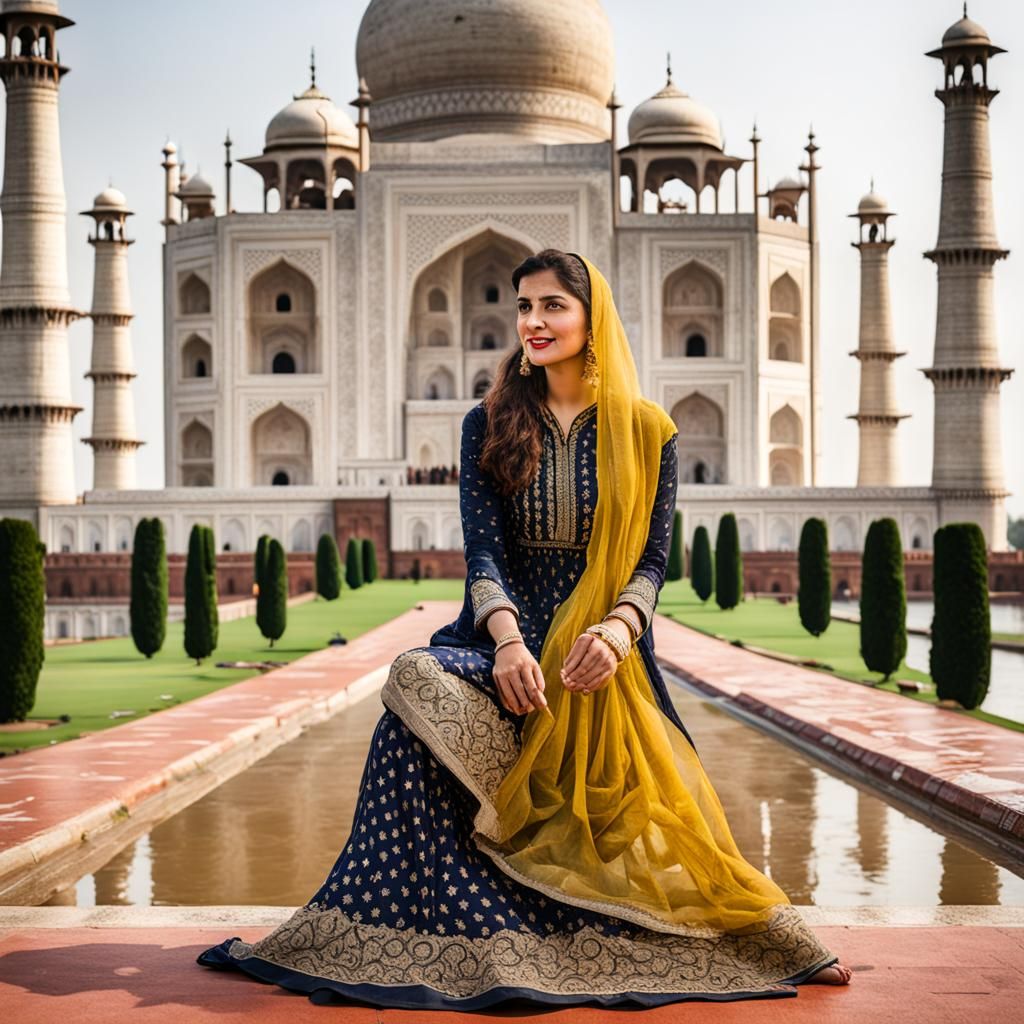 In front of Taj Mahal