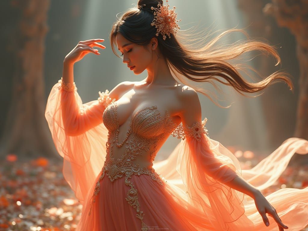 Elegant Female Figure in Exquisite, Refined Style