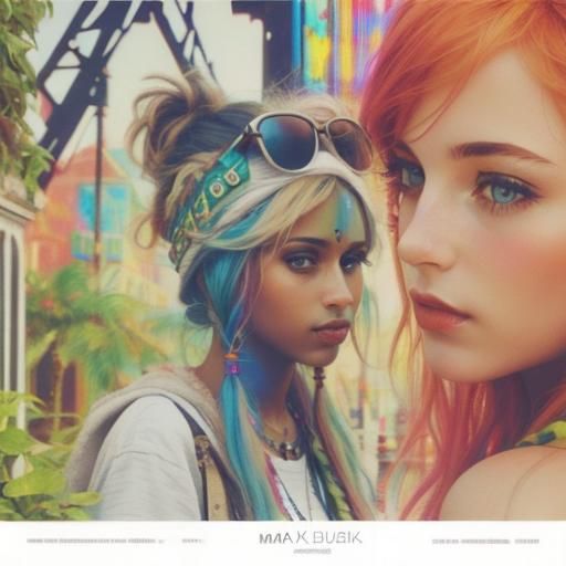 Photorealistic 3D Rendering of a Hippie Figure