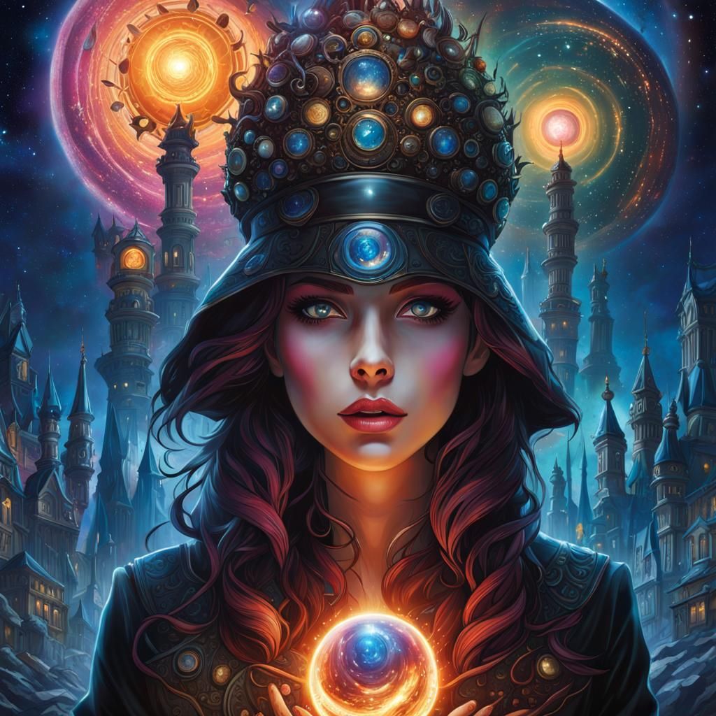Cosmic Sorceress Guardian in Astral Illustration