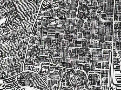 A diagrammatic map of the farms near Endria