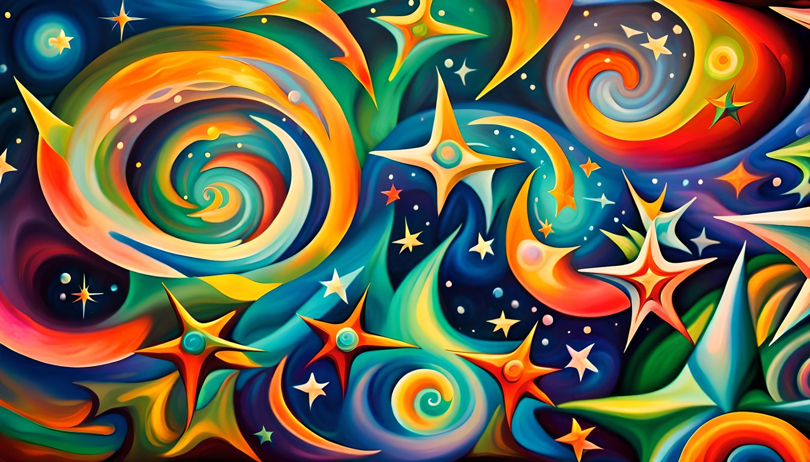 Iridescent Star Cluster in Electromagnetic Field: Impasto Pa...