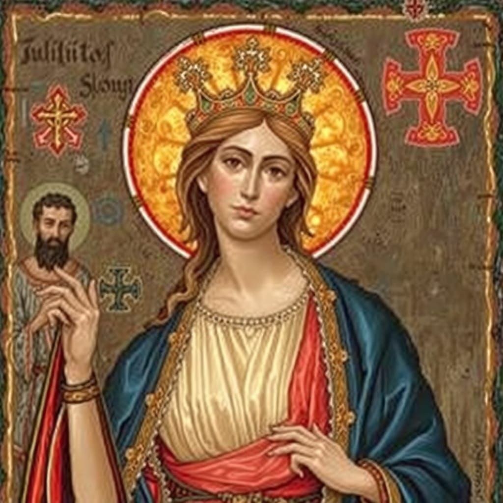 Saint Julitta of Tarsus in Medieval Iconographic Style