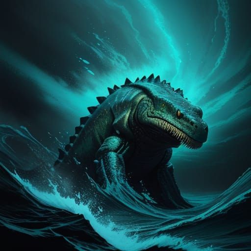 Primordial Tidesaur Ascends from the Abyssal Bloom