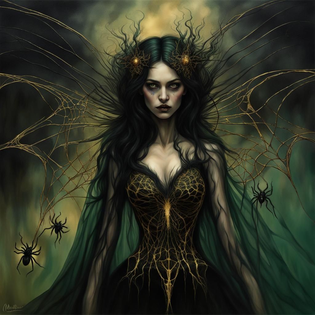 Cursed Crystal Fairy in Surrealist Art Style