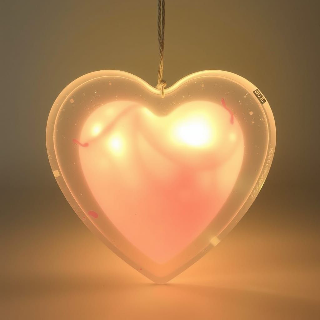 Glowing Heart Cast in Resin