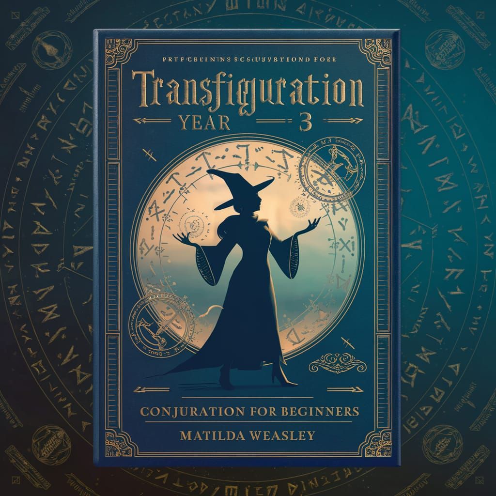 Magical Textbook Cover: Transfiguration Year 3
