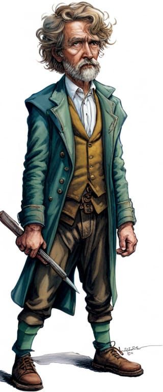 Hobbit Adventurer Portrait in Fantasy Art Style
