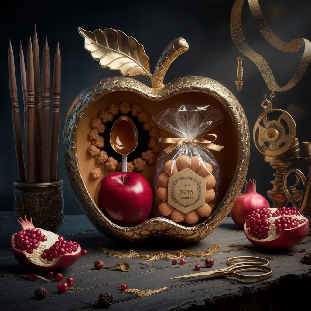 Luxury Golden Apple Case for Rosh Hashanah