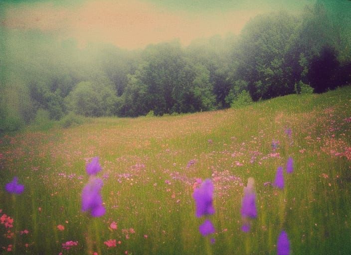 Surreal Daydreaming View From Wildflower Meadow