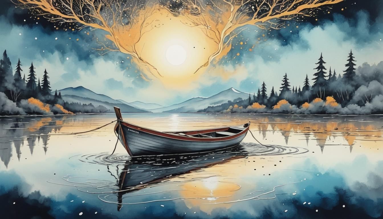 Striking Black and White Abstract Composition