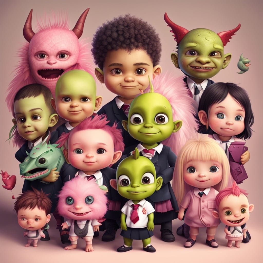 Baby Monsters' First Day of School