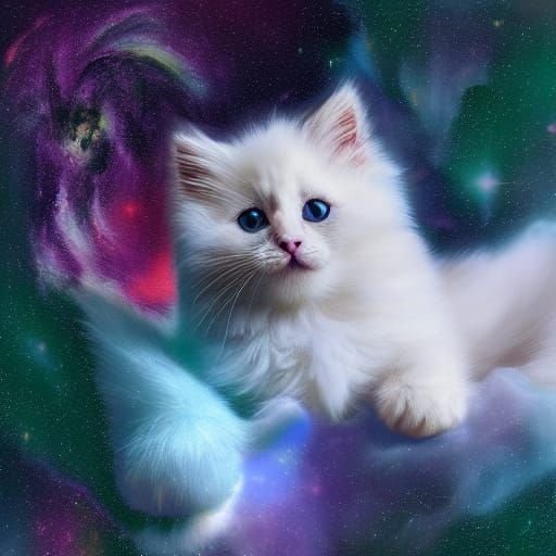 Galactic Kitten in 18th Century Atlas Style