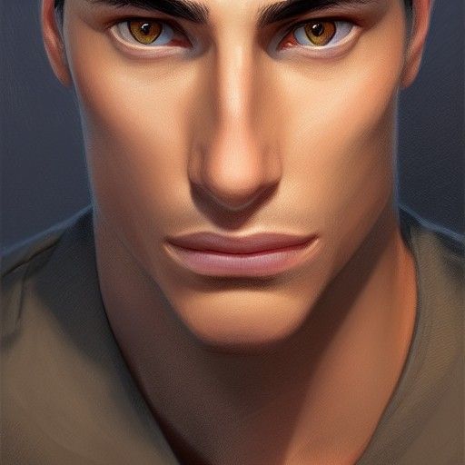 Handsome Man Portrait in Dynamic Lighting Style