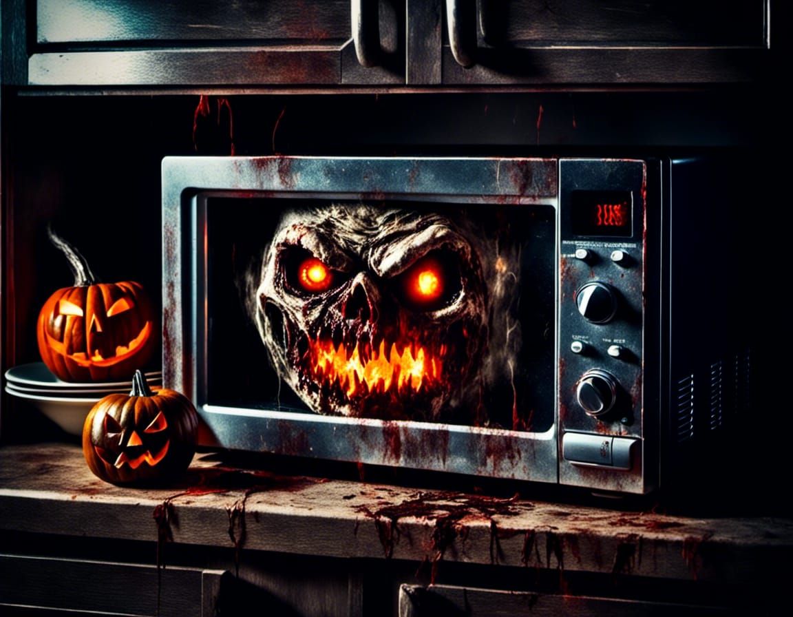 Terrifying Halloween Microwave Possessed by Demons