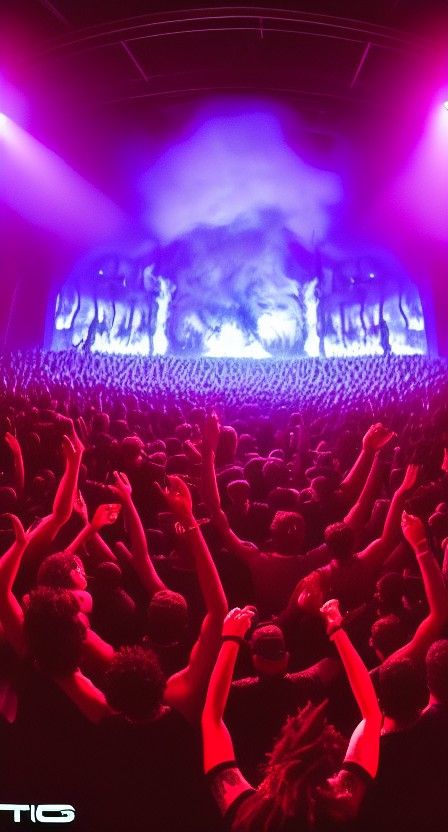 Fiery Playboi Carti Concert in Hell, Ultra Realistic