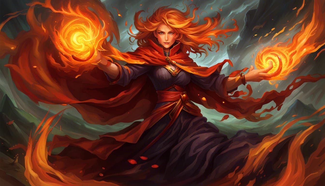 Elemental Witch Controls Fire, Water, Wind, Lightning
