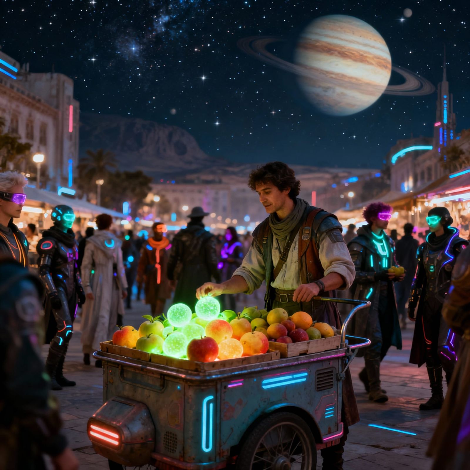 Retro-Futuristic Marketplace on Europa