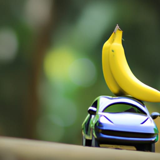 Banana Car in Professional Photography Style
