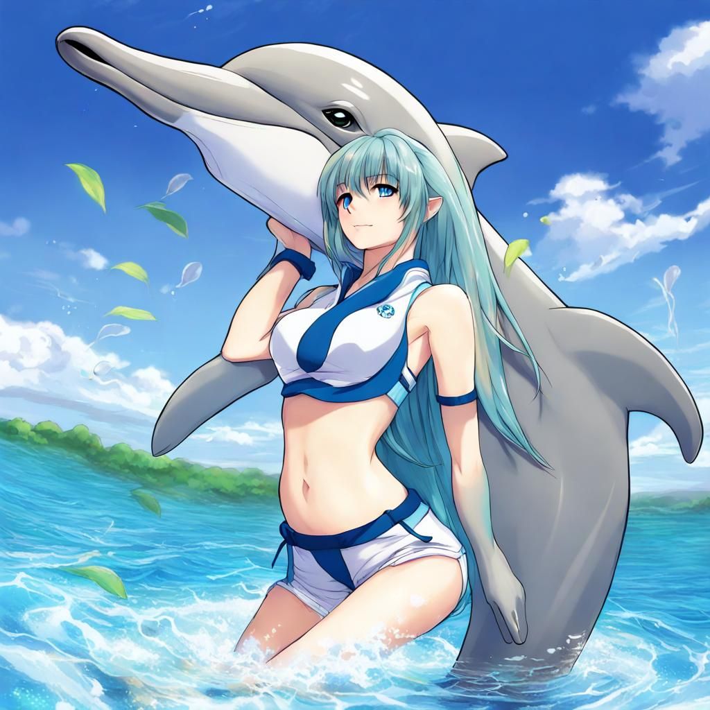 Anime Style Dolphin Anthro Character Art