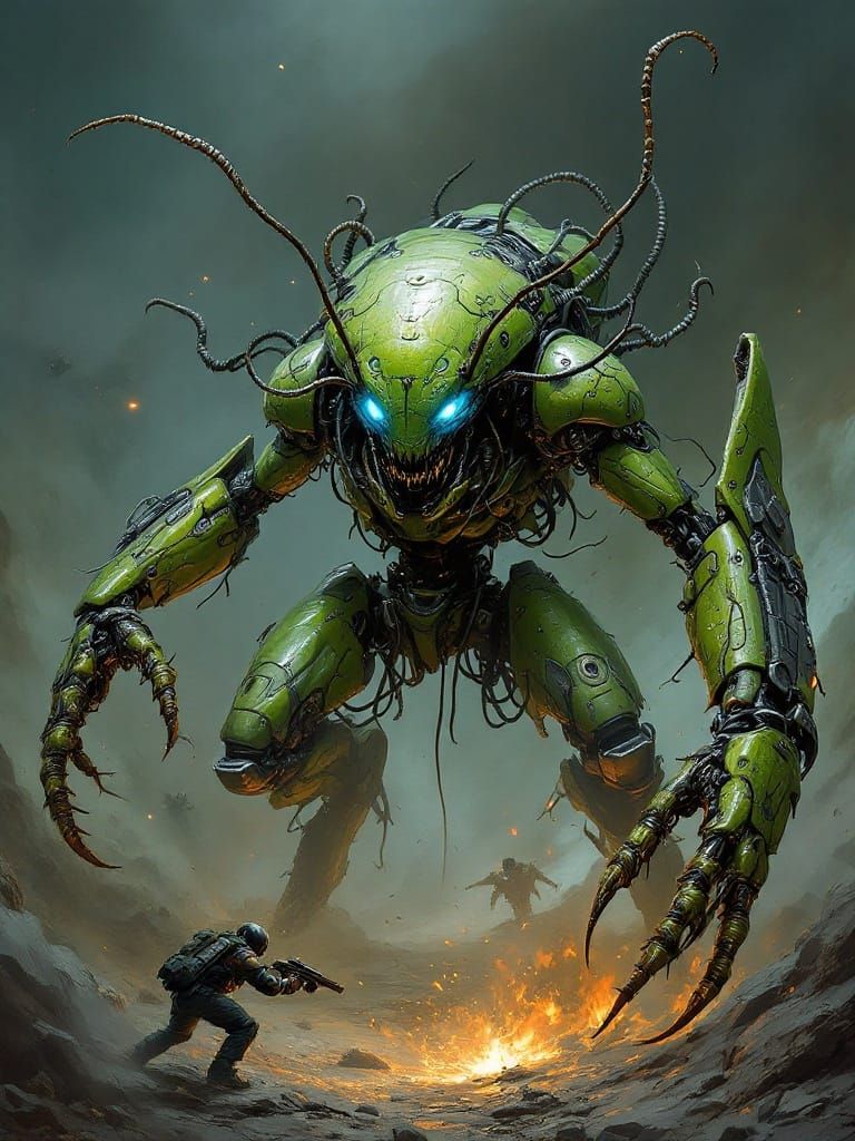Cyborg Mantis: A Fearsome Android in Chitinous Armor