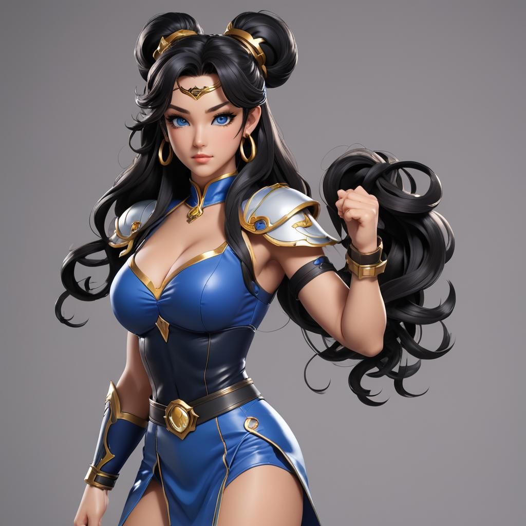 Chun Li Cosplay in 3D Anime Style