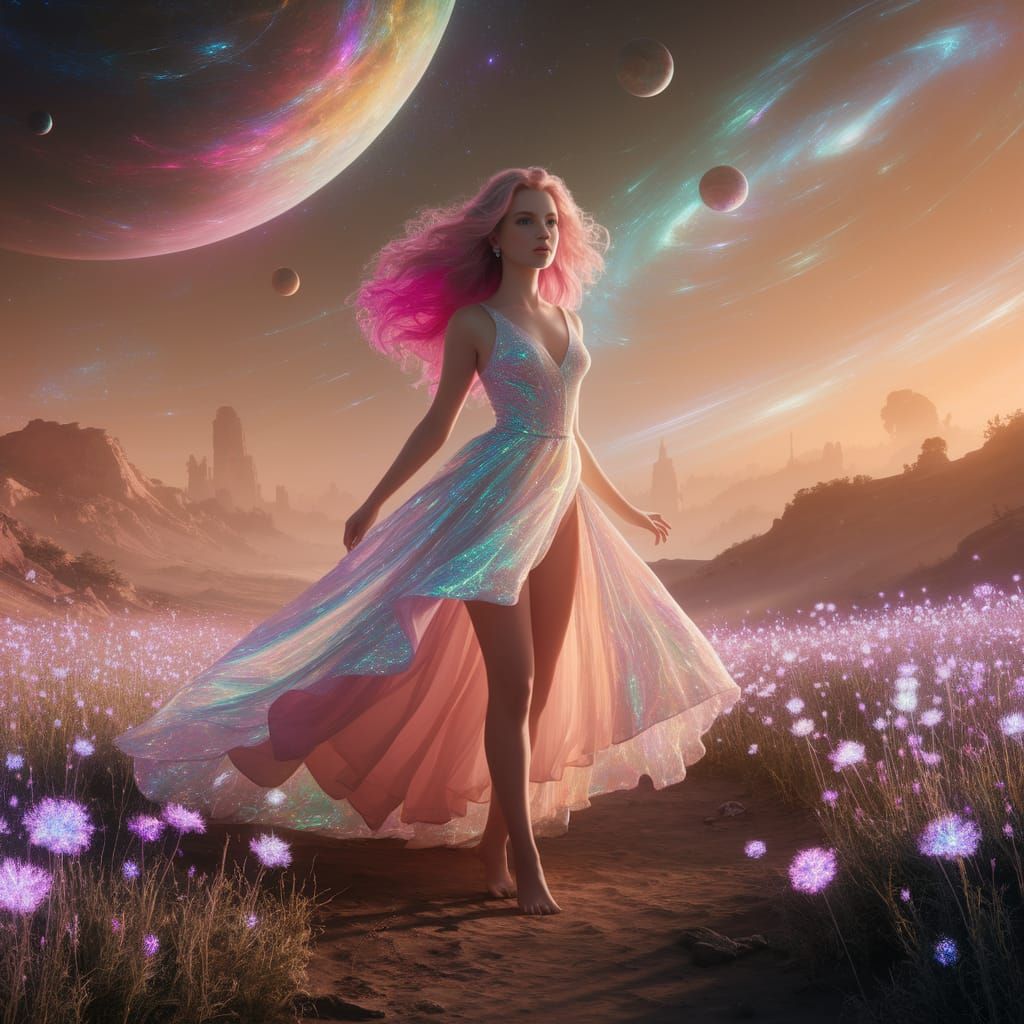 Bioluminescent Beauty on Alien Planet