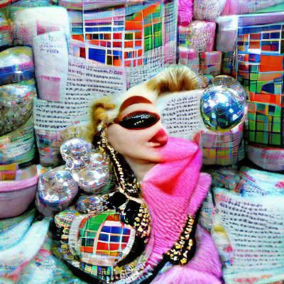Opulent Woman in Maximalist Digital Art